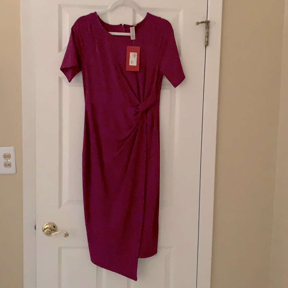 Alison Joy by Evereve Purple Side Ruched Dress.